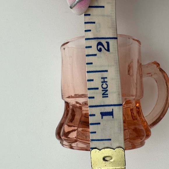 Vintage Pink Depression Glass Mini Beer Mug Shot Glass Lot of 7 - Picture 6 of 7